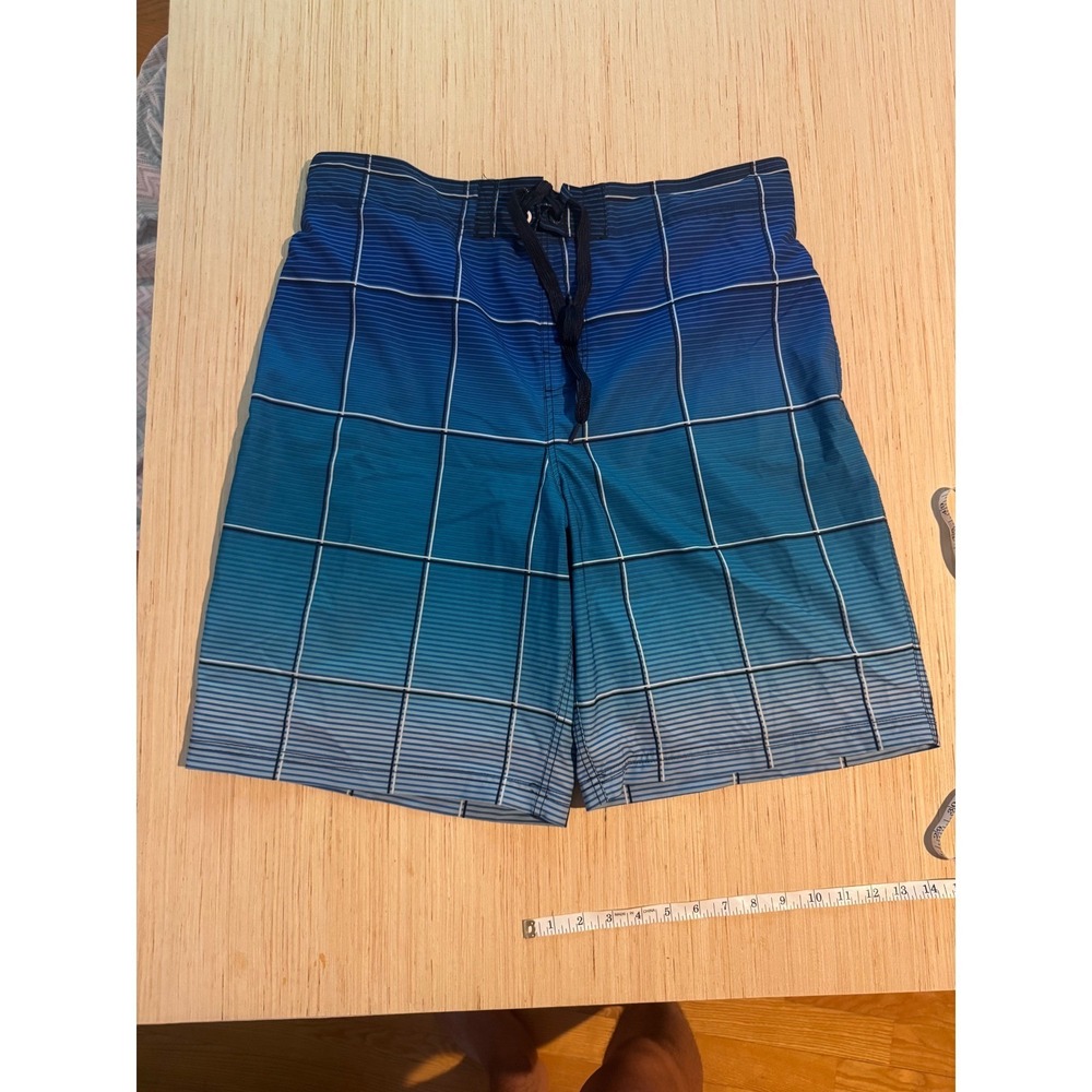 Mens Blue Ocean Pacific Board Shorts Swim Trunks Size Large 36-38 Side Pocket 26